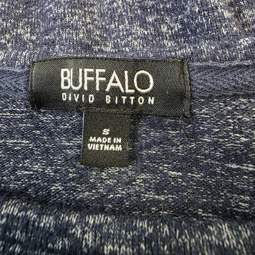 Buffalo David Bitton Heathered Blue Raglan Long Sleeve‎ Sweatshirt Women Small - Picture 5 of 8